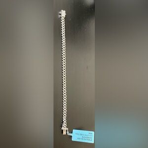 925 Sterling Silver Moissanite Cuban Link Bracelet